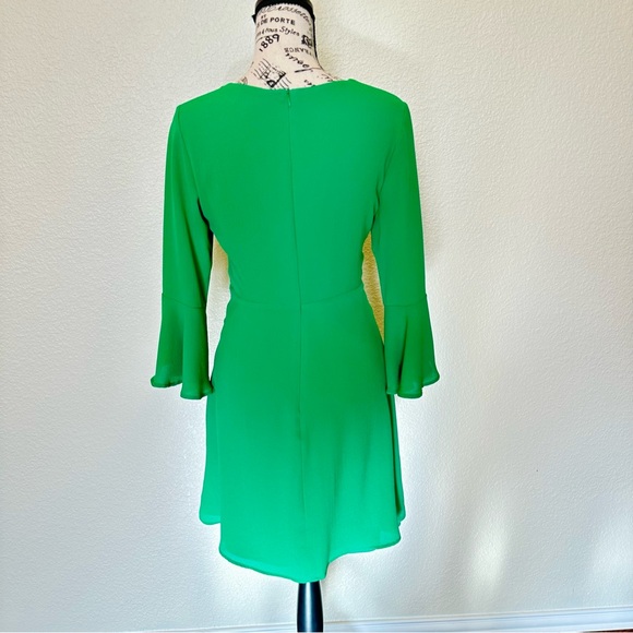 LULUS Center of Attention Green Flounce Sleeve Dress (S) - Picture 7 of 11
